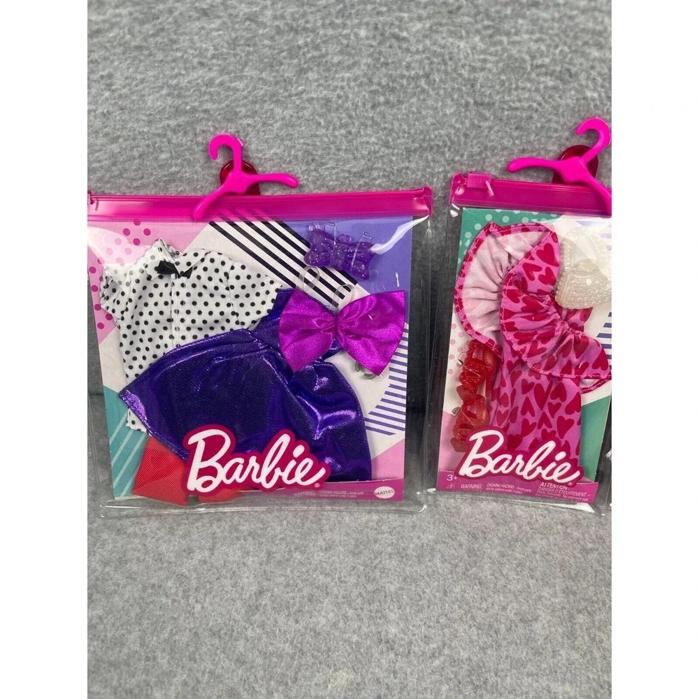 Mattel Barbie Doll Clothing Lot In‎ Package 20 Pieces Dresses Shoes Chef Outfit
